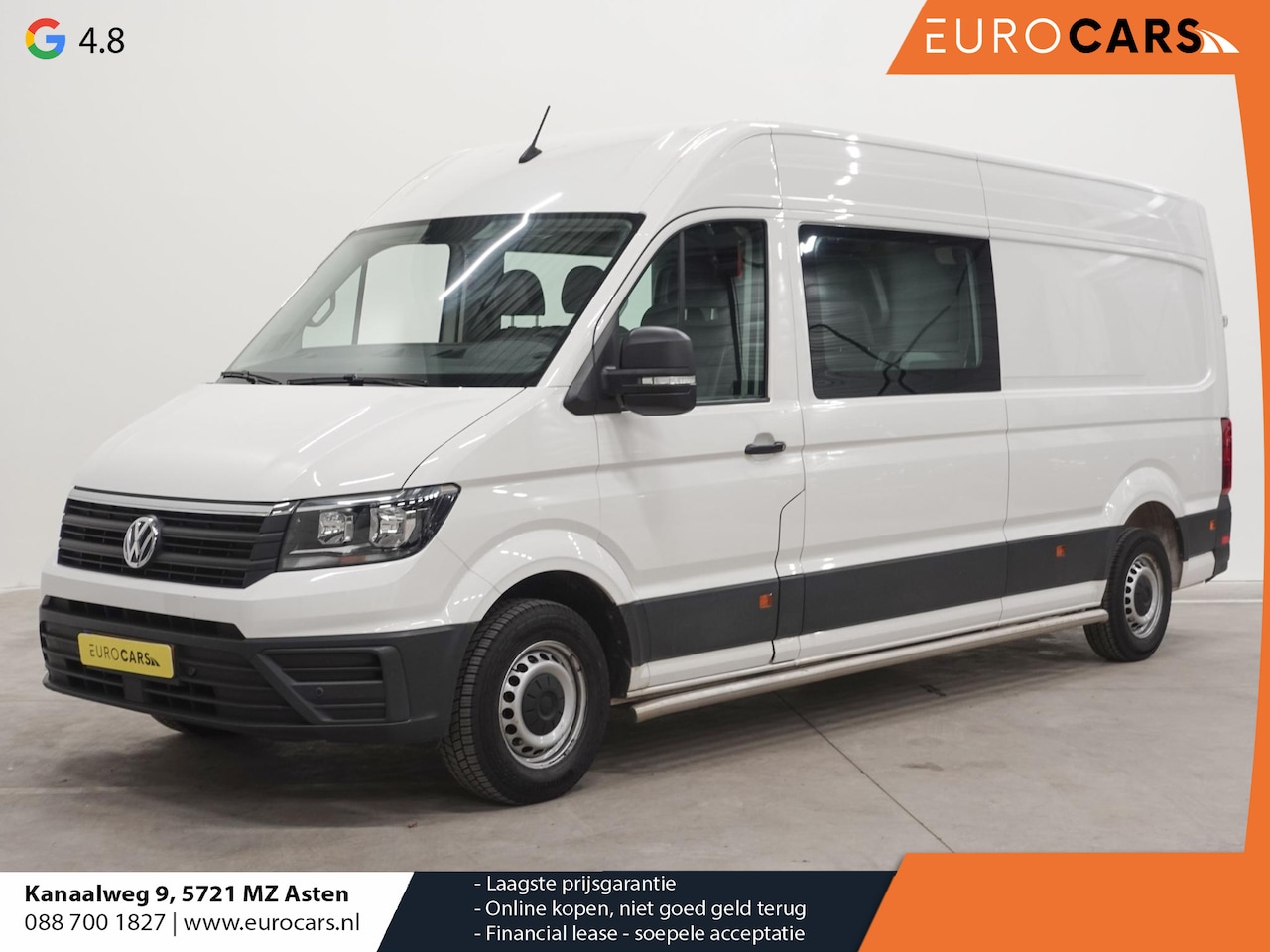 Volkswagen Crafter - 140pk L4H3 / L3H2 Dubbele cabine Airco Cruise control Trekhaak Navigatie Carplay  Camera S - AutoWereld.nl