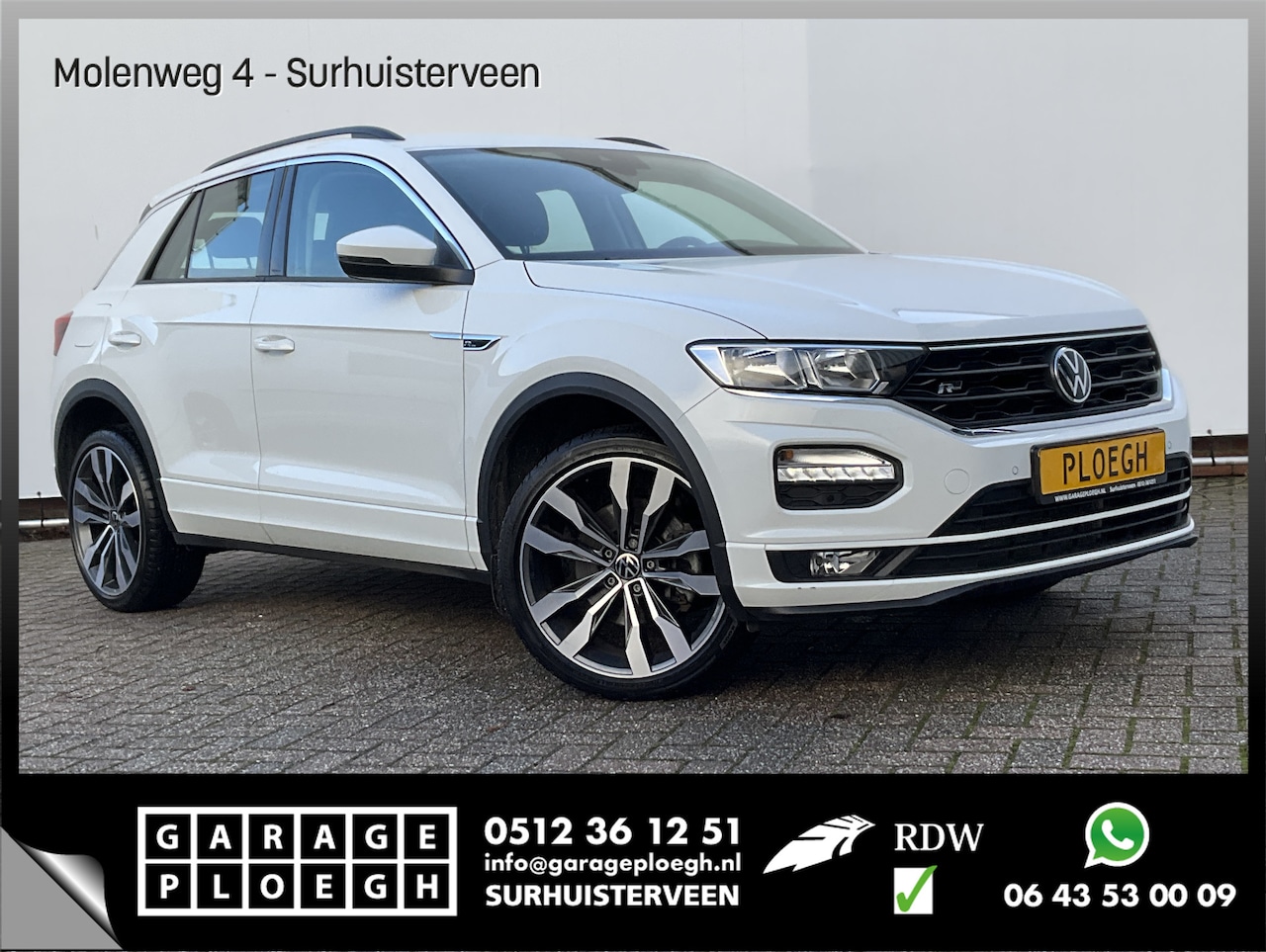 Volkswagen T-Roc - 1.5 TSI R-Line AutomStoelverw Adaptive-Cruise Carplay-Navi 19inch Sport Business - AutoWereld.nl