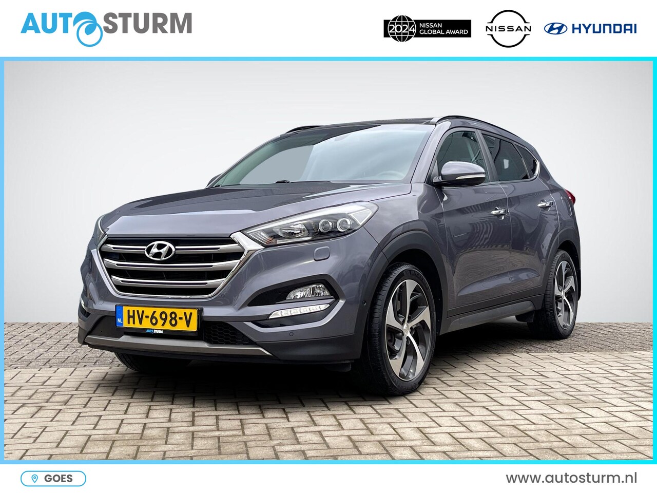 Hyundai Tucson - 1.6 T-GDi Premium 4WD | Trekhaak | Panoramadak | Dodehoek | Navigatie | Camera | Leder | S - AutoWereld.nl