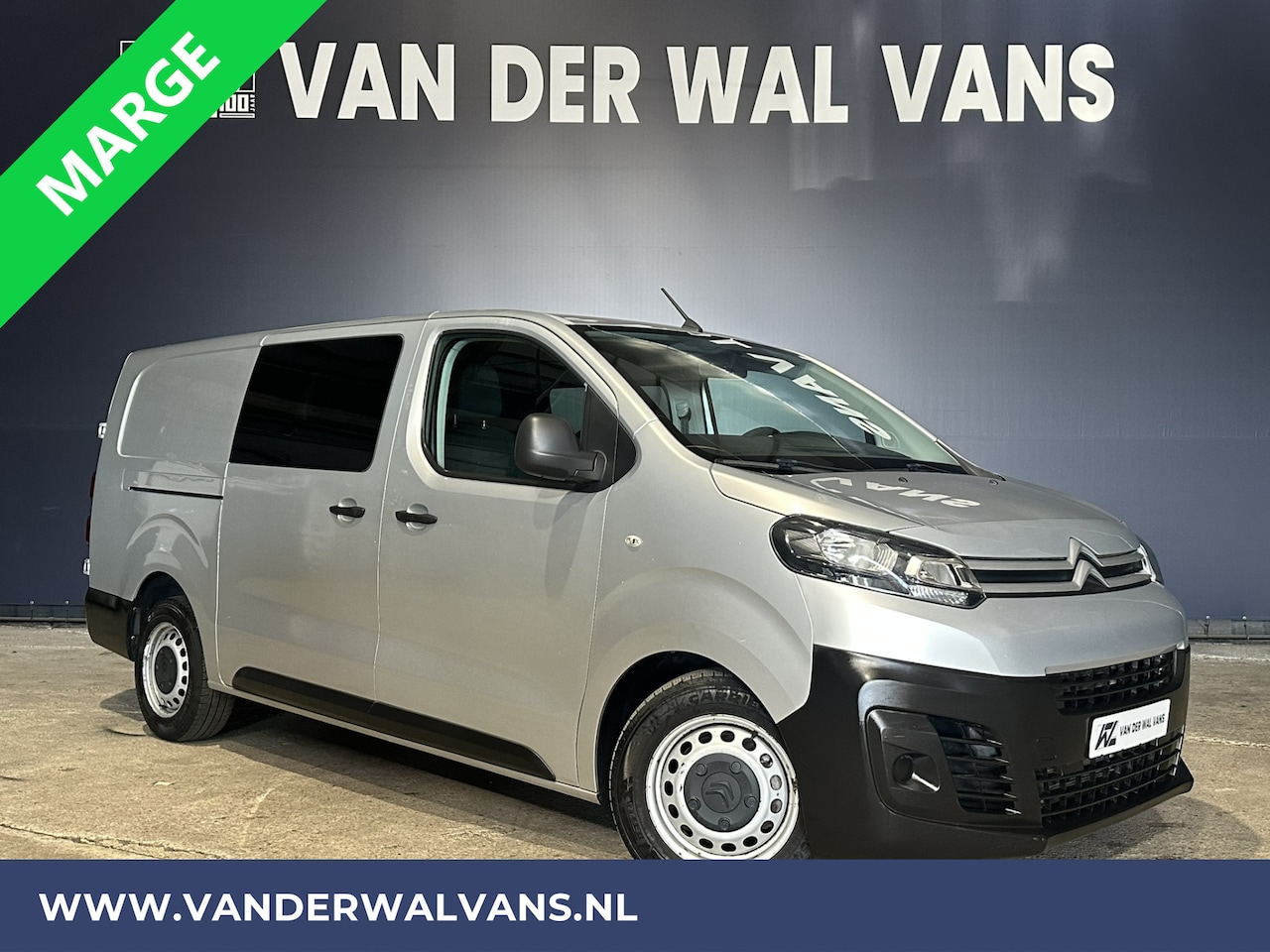 Citroën Jumpy - 2.0 BlueHDI **MARGE, GEEN BTW** 123pk L3H1 XL Dubbel cabine Euro6 Airco | Navigatie Cruise - AutoWereld.nl