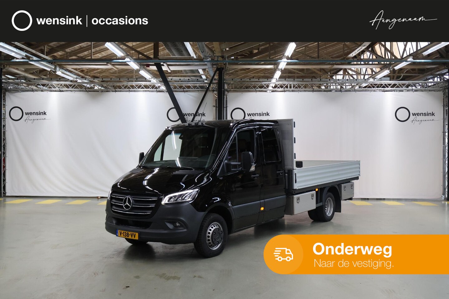 Mercedes-Benz Sprinter - 516 CDI Aut.| L3 | Dubbele Cabine | Open Laadbak | 6-zits | Lederen bekleding | Led | Navi - AutoWereld.nl