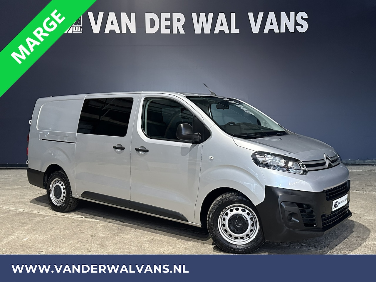 Citroën Jumpy - 2.0 BlueHDI **MARGE, GEEN BTW** 123pk L3H1 XL Dubbel cabine Euro6 Airco | Navigatie Cruise - AutoWereld.nl