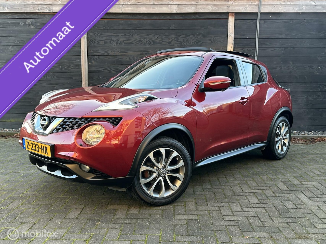 Nissan Juke - 1.6 Tekna AUTOMAAT Schuif-Kantel dak / Clima / Vol Leder / 96.113 KM 1e eig. - AutoWereld.nl