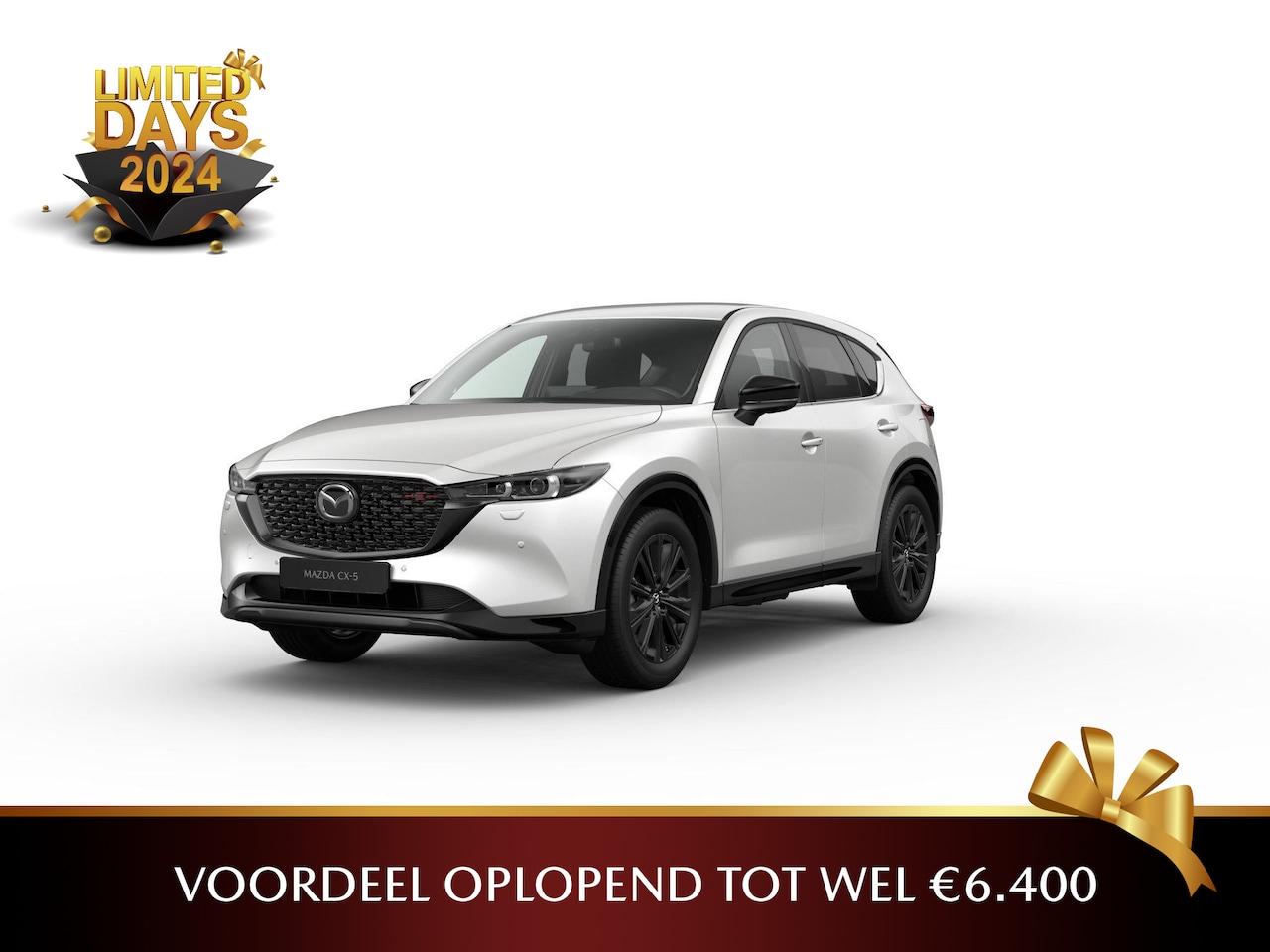 Mazda CX-5 - e-Skyactiv G 165 6AT FWD Homura Comfort Pack | 19-inch lichtmetalen velgen, Black Metallic - AutoWereld.nl