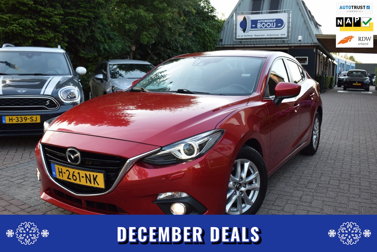 Mazda 3 - 2.0 GT-M 120 PK AUTOM/CRUISE/NAVI/AIRCO-ECC/XENON/PDC V+A/BLUETOOTH/LMW 16 INCH/STOEL VERW - AutoWereld.nl