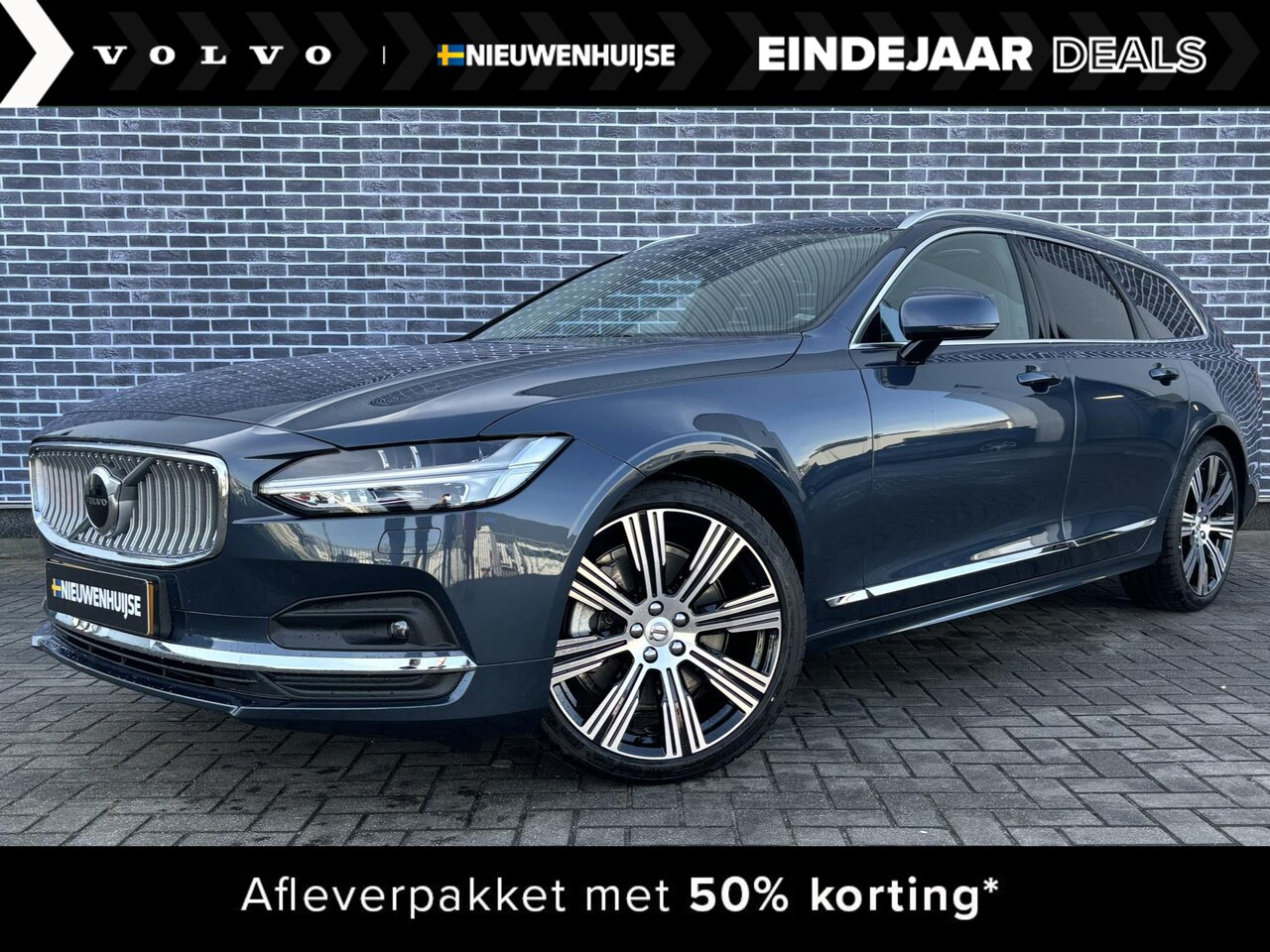 Volvo V90 - B5 Ultimate Bright | Trekhaak | Head-up Display | Parkeerverwarming | Panoramadak | Harman - AutoWereld.nl