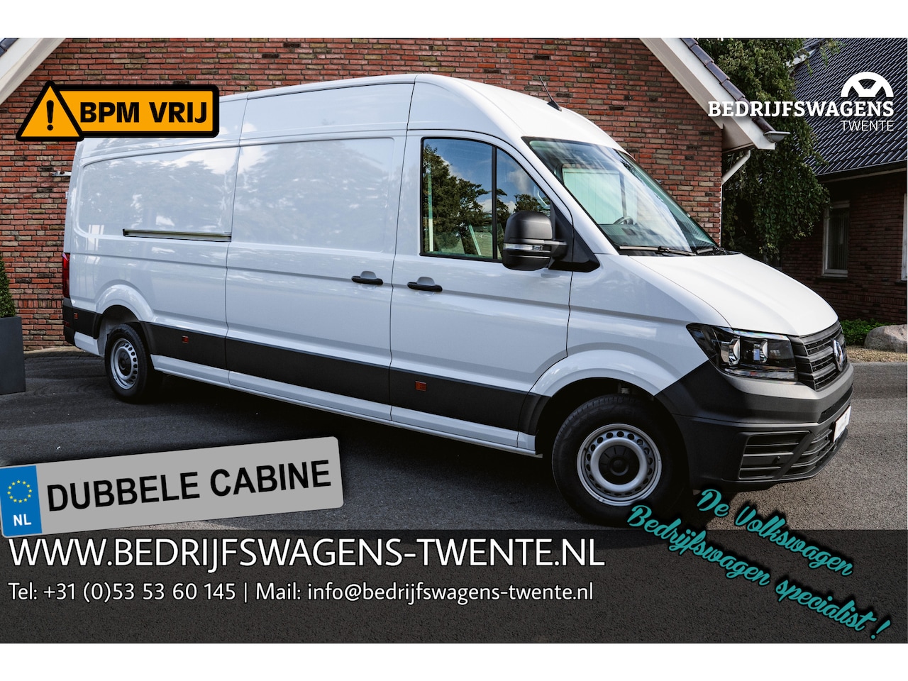 Volkswagen Crafter - 2.0 TDI 140PK Automaat L4H3 PDC V+A | 3 zits. | Bluetooth | Cruise Controle | - AutoWereld.nl