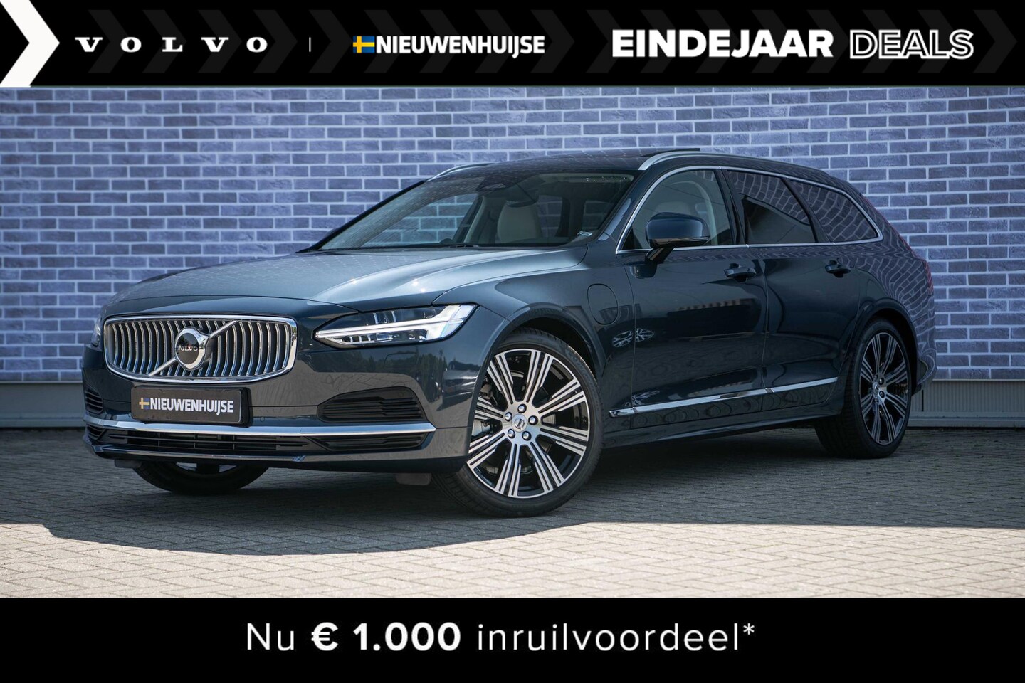 Volvo V90 - 2.0 T8 Recharge AWD Ultra Bright | Luchtvering | Bowers & Wilkins | 360 Camera | Stoelmass - AutoWereld.nl