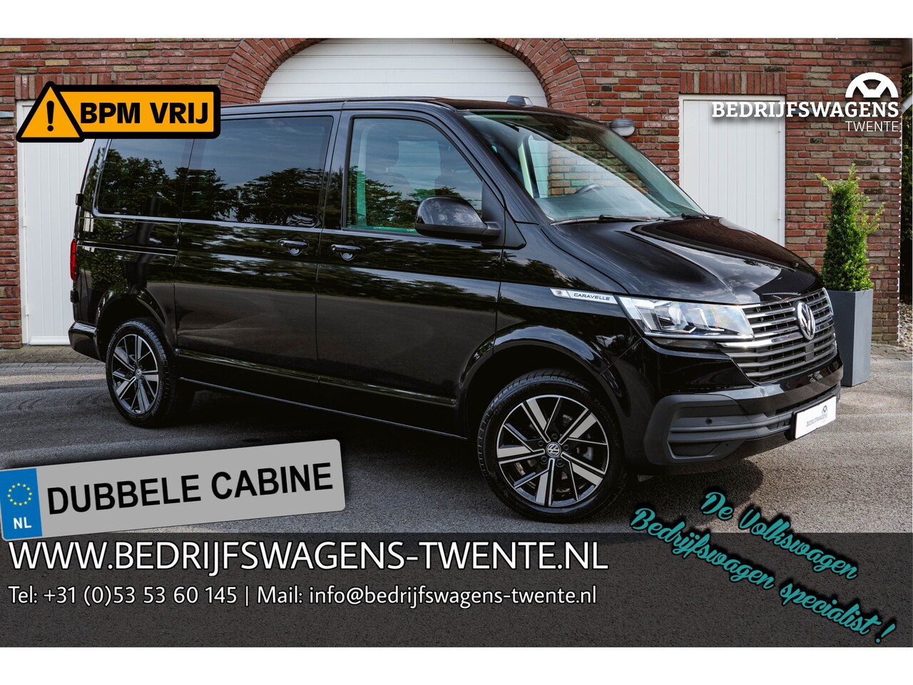 Volkswagen Transporter Caravelle - T6.1 2.0 TDI 150PK DSG L1H1 DUB/CAB Comfortline Clima | A-deuren | NAVI | Apple Carplay / - AutoWereld.nl