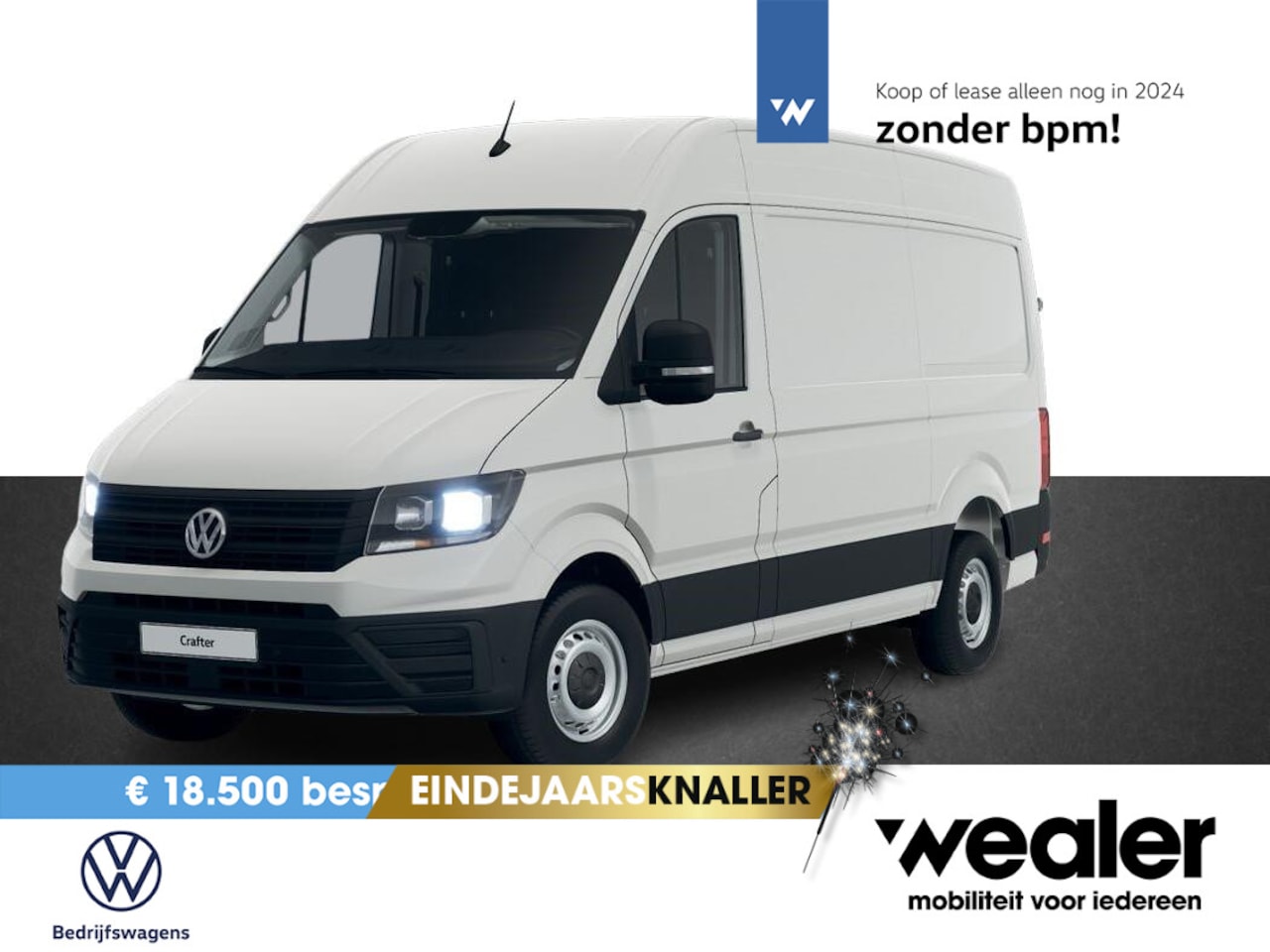 Volkswagen Crafter - Bedrijfswagens Comfortline L3 2.0 TDI EU6 103 kW (140 pk) GVW 3.5 T WB 3640 MM 8 versn. Au - AutoWereld.nl