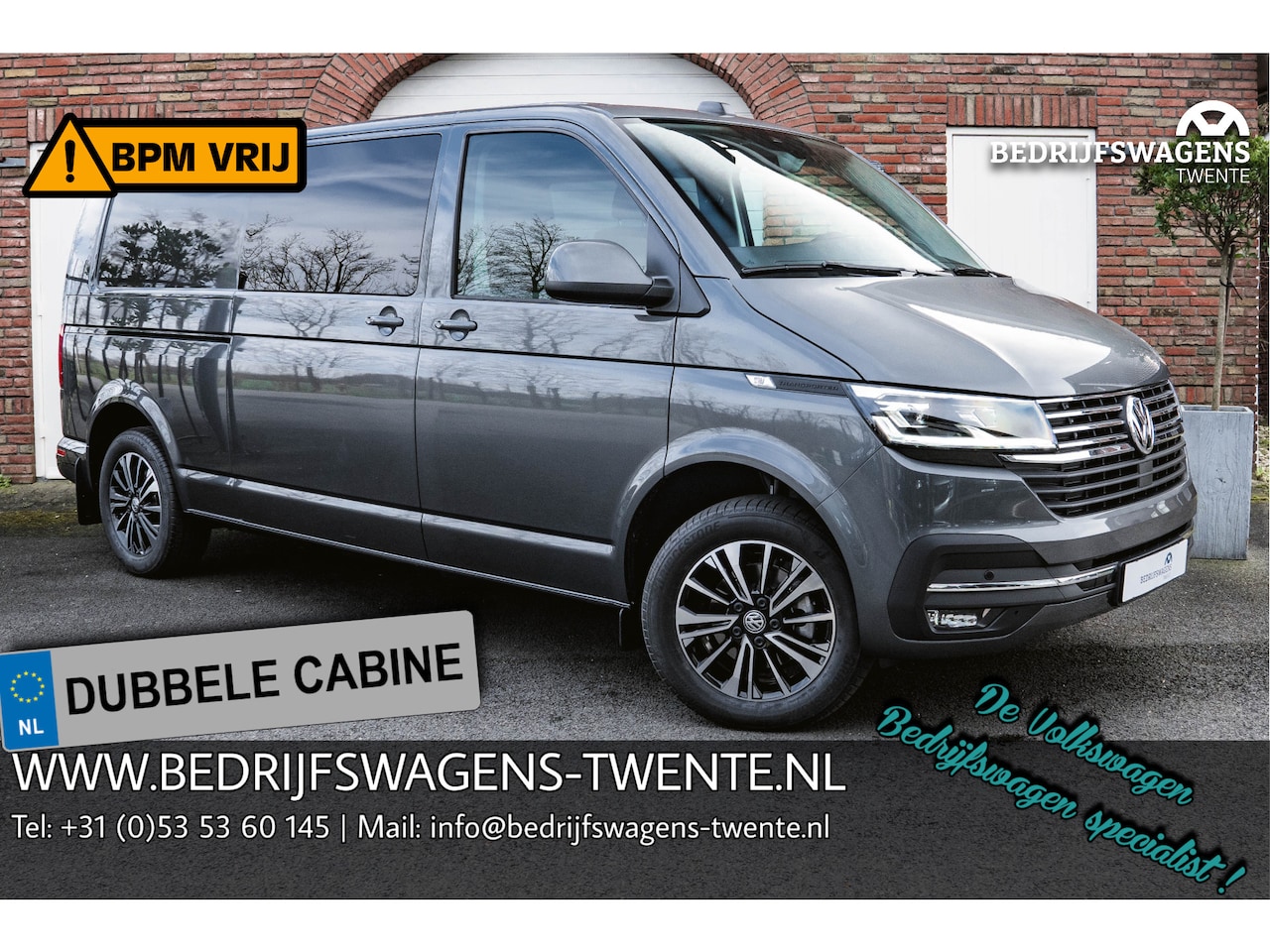 Volkswagen Transporter - T6.1 2.0 TDI 150 PK DSG L2H1 A-Klep DUB/CAB ACC | Lane Assist | NAVI | Virtual cockpit | 2 - AutoWereld.nl