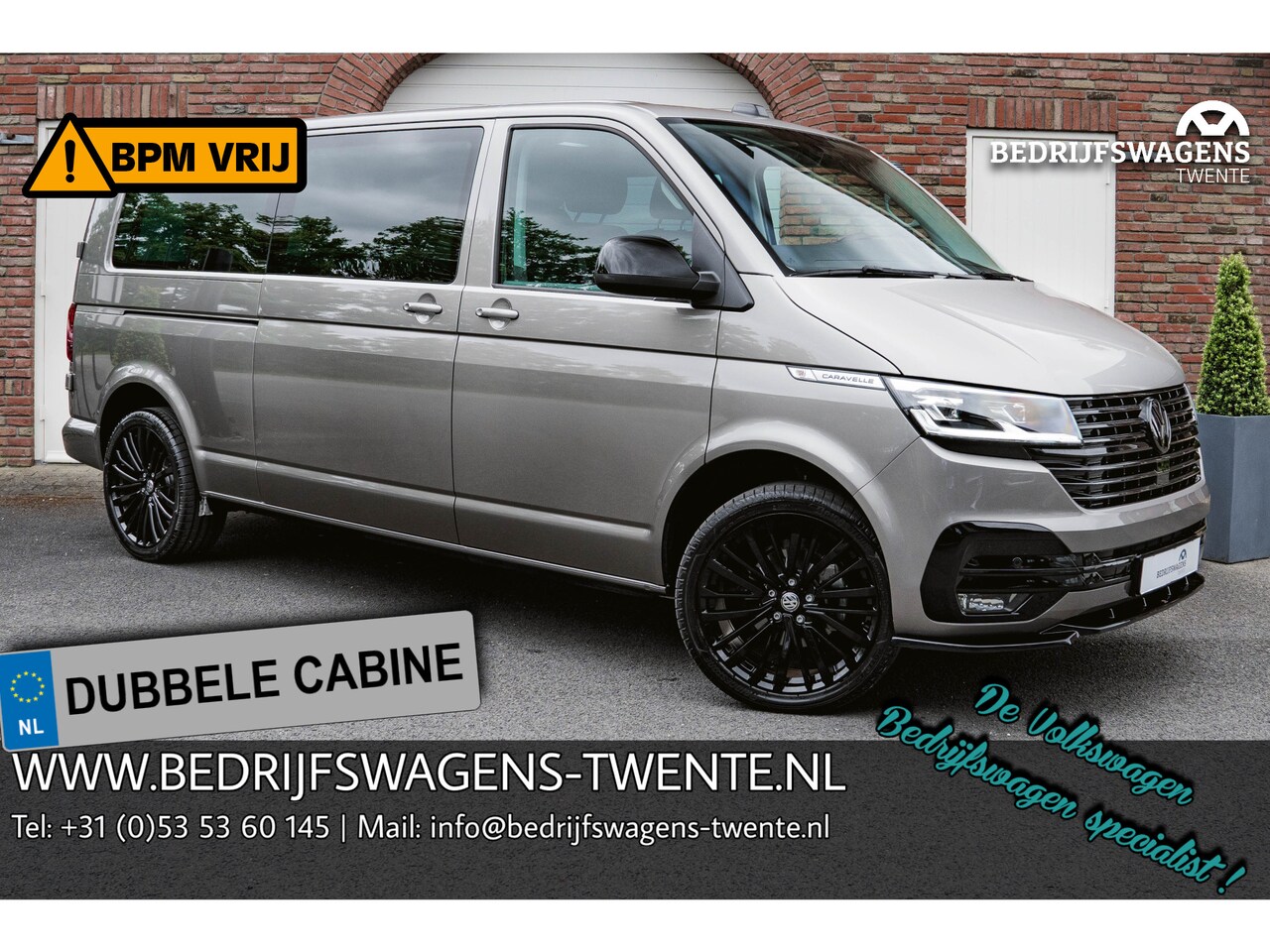 Volkswagen Transporter Caravelle - T6.1 150 PK DSG 6-PERSOONS DC L2H1 Caravelle ACC| LED | NAVI | A-DEUREN | CLIMATRONIC - AutoWereld.nl