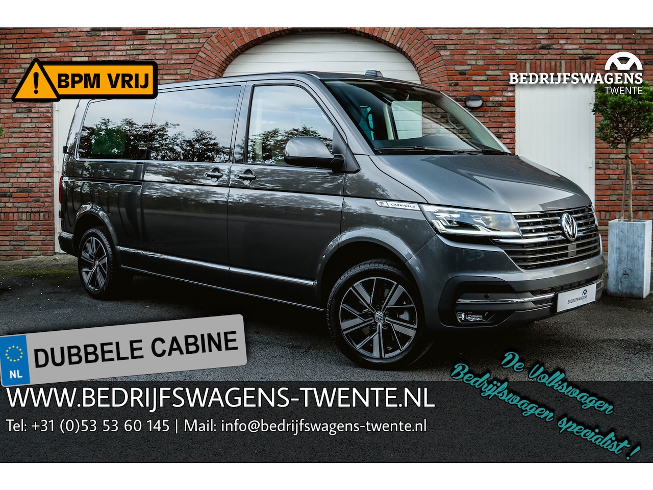 Volkswagen Transporter Caravelle - T6.1 Caravelle 2.0 TDI 204 PK DSG L2H1 DUB/CAB A-Deuren ACC | LED | Leder | Apple Carplay/ - AutoWereld.nl