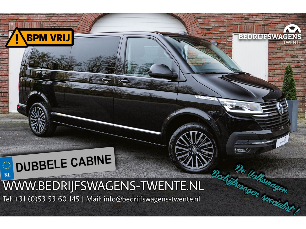 Volkswagen Transporter Caravelle - T6.1 2.0 TDI 204 PK DSG CARAVELLE L2H1 A-KLEP DUB/DUB ACC | LED | Leder | Virtual Cockpit - AutoWereld.nl