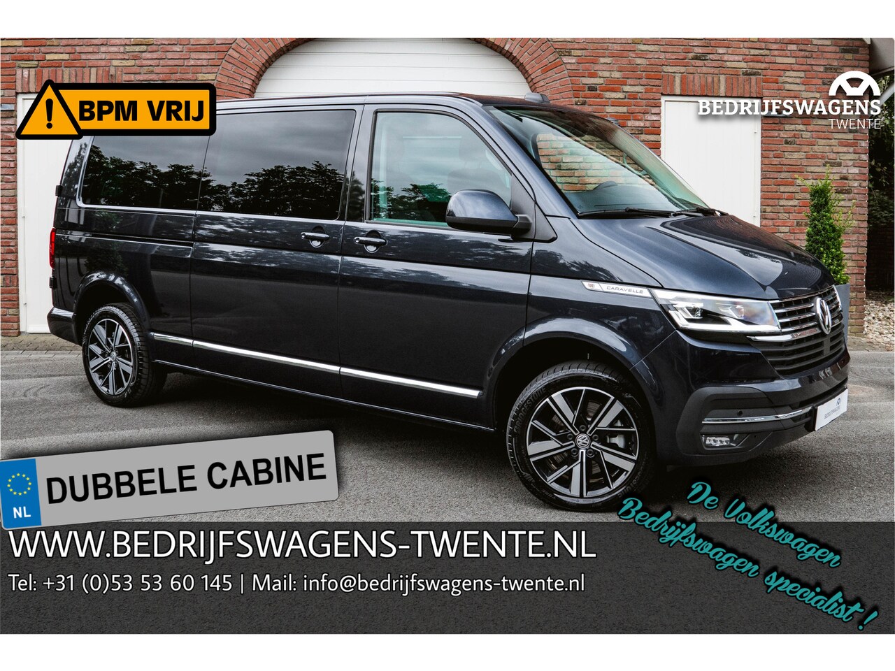 Volkswagen Transporter Caravelle - T6.1 Caravelle 2.0 TDI 204 PK DSG L2H1 DUB/CAB A-Deuren ACC | LED | Leder | Apple Carplay/ - AutoWereld.nl