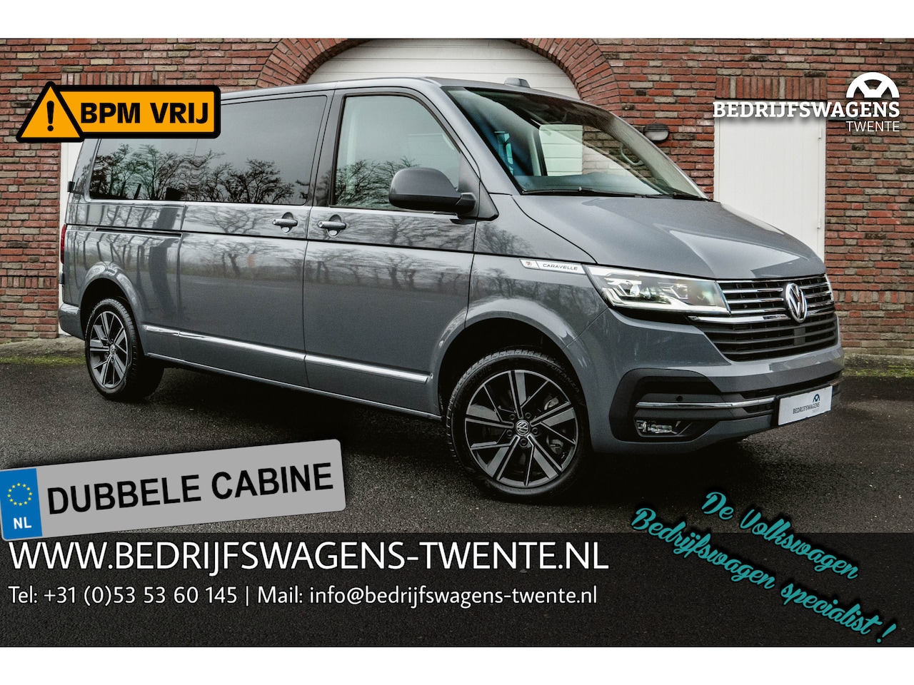 Volkswagen Transporter Caravelle - T6.1 2.0 TDI 204 PK DSG CARAVELLE L2H1 A-Deuren DUB/CAB ACC | LED | Leder | Apple Carplay/ - AutoWereld.nl