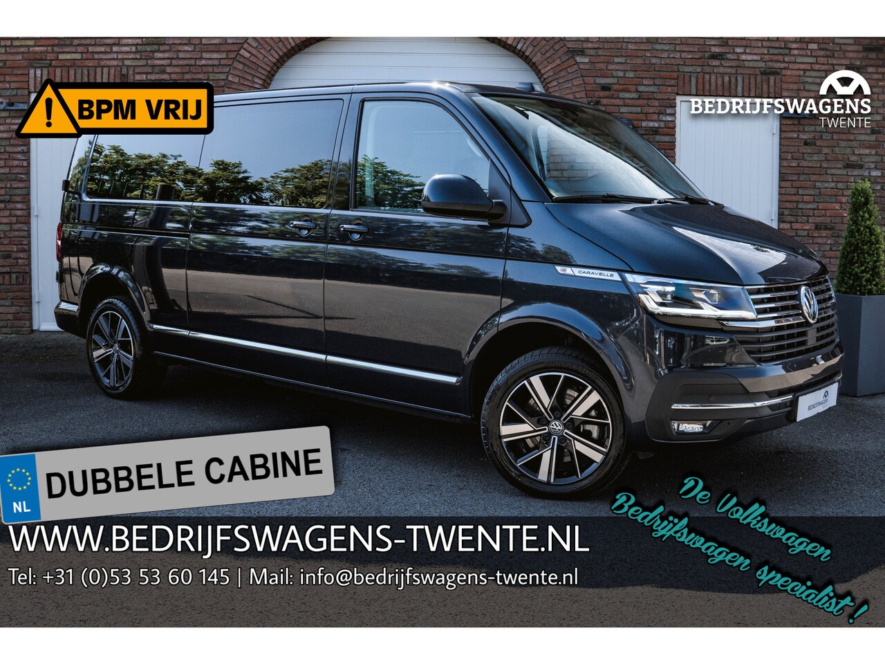 Volkswagen Transporter Caravelle - T6.1 Caravelle 2.0 TDI 204 PK DSG L2H1 DUB/CAB A-Deuren ACC | LED | Leder | Apple Carplay/ - AutoWereld.nl