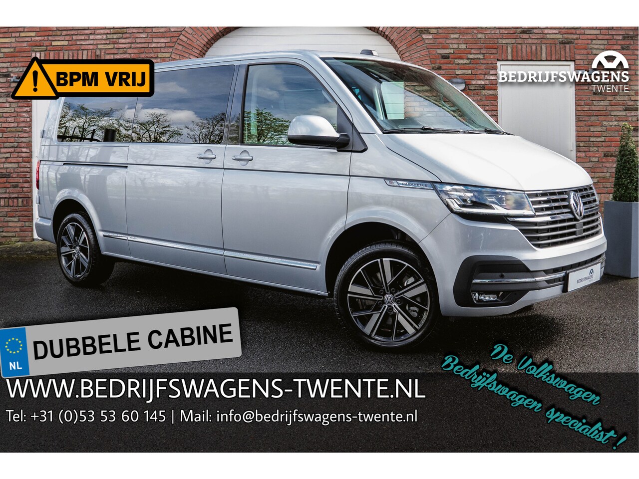 Volkswagen Transporter Caravelle - T6.1 2.0 TDI 204 PK DSG L2H1 DUB/CAB A-Deuren ACC | LED | Leder | Apple Carplay/ Android A - AutoWereld.nl