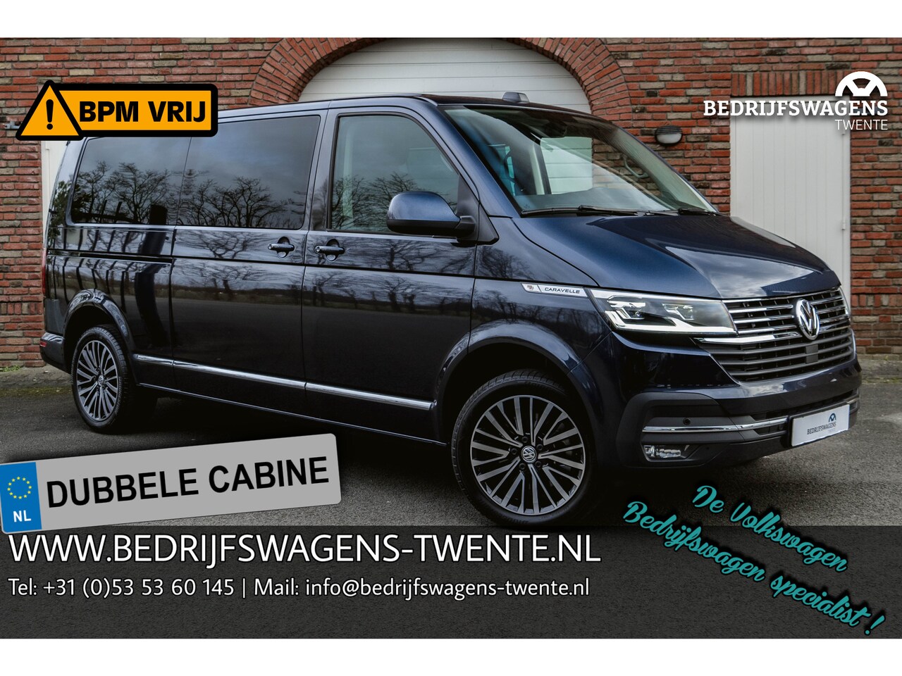 Volkswagen Transporter Caravelle - T6.1 2.0 TDI 204 PK DSG CARAVELLE L2H1 A-KLEP DUB/DUB ACC | LED | Leder | Virtual Cockpit - AutoWereld.nl