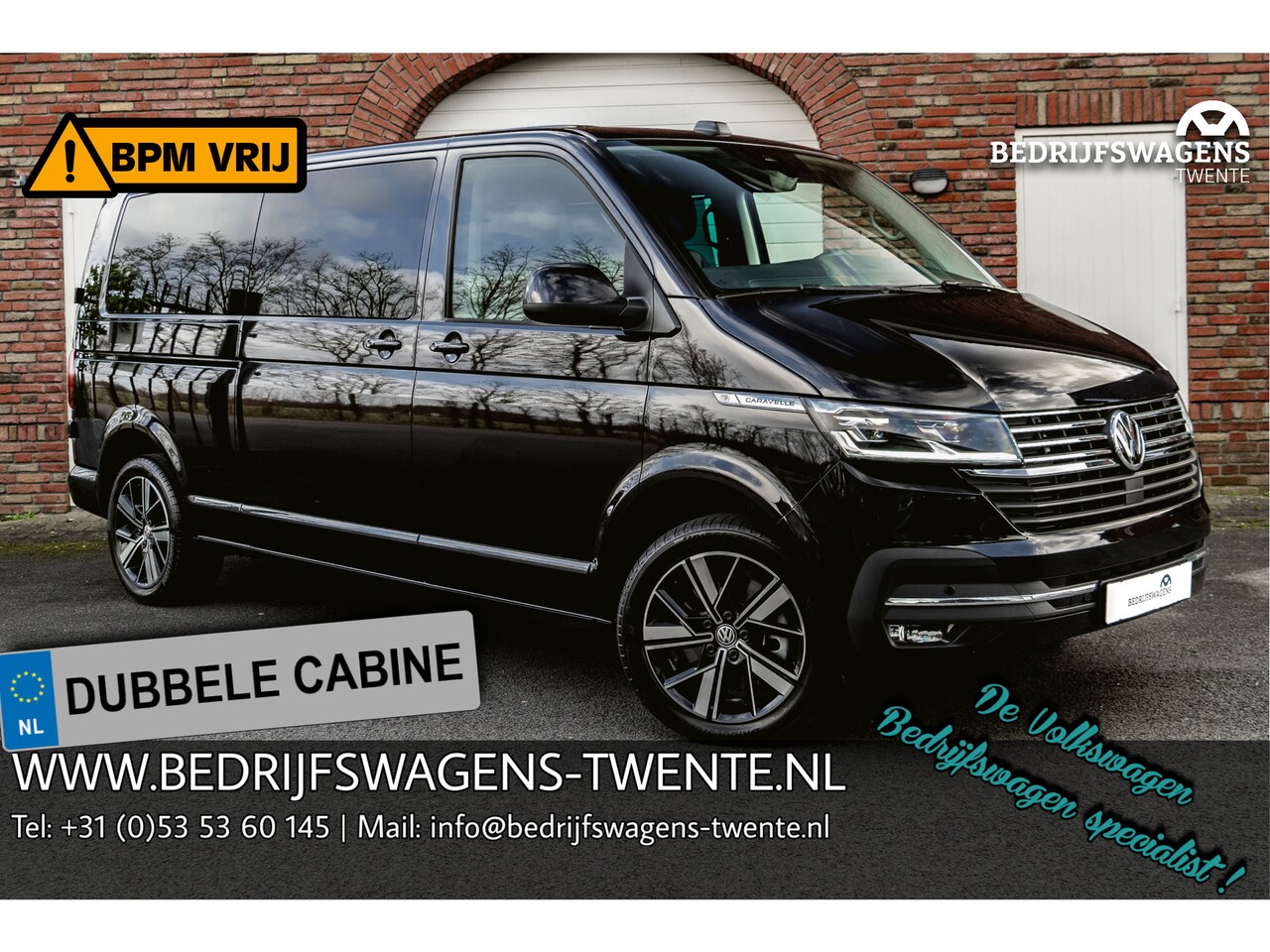 Volkswagen Transporter Caravelle - T6.1 2.0 TDI 204 PK DSG L2H1 DUB/CAB A-Deuren ACC | LED | Leder | Apple Carplay/ Android A - AutoWereld.nl