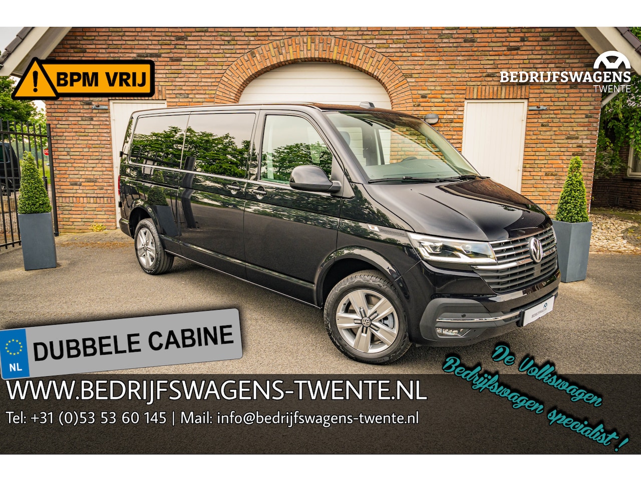 Volkswagen Transporter - T6.1 2.0 TDI 204PK DSG L2H1 HIGHLINE DUB/CAB Standkachel | Leder | LED | Trekhaak | Full O - AutoWereld.nl