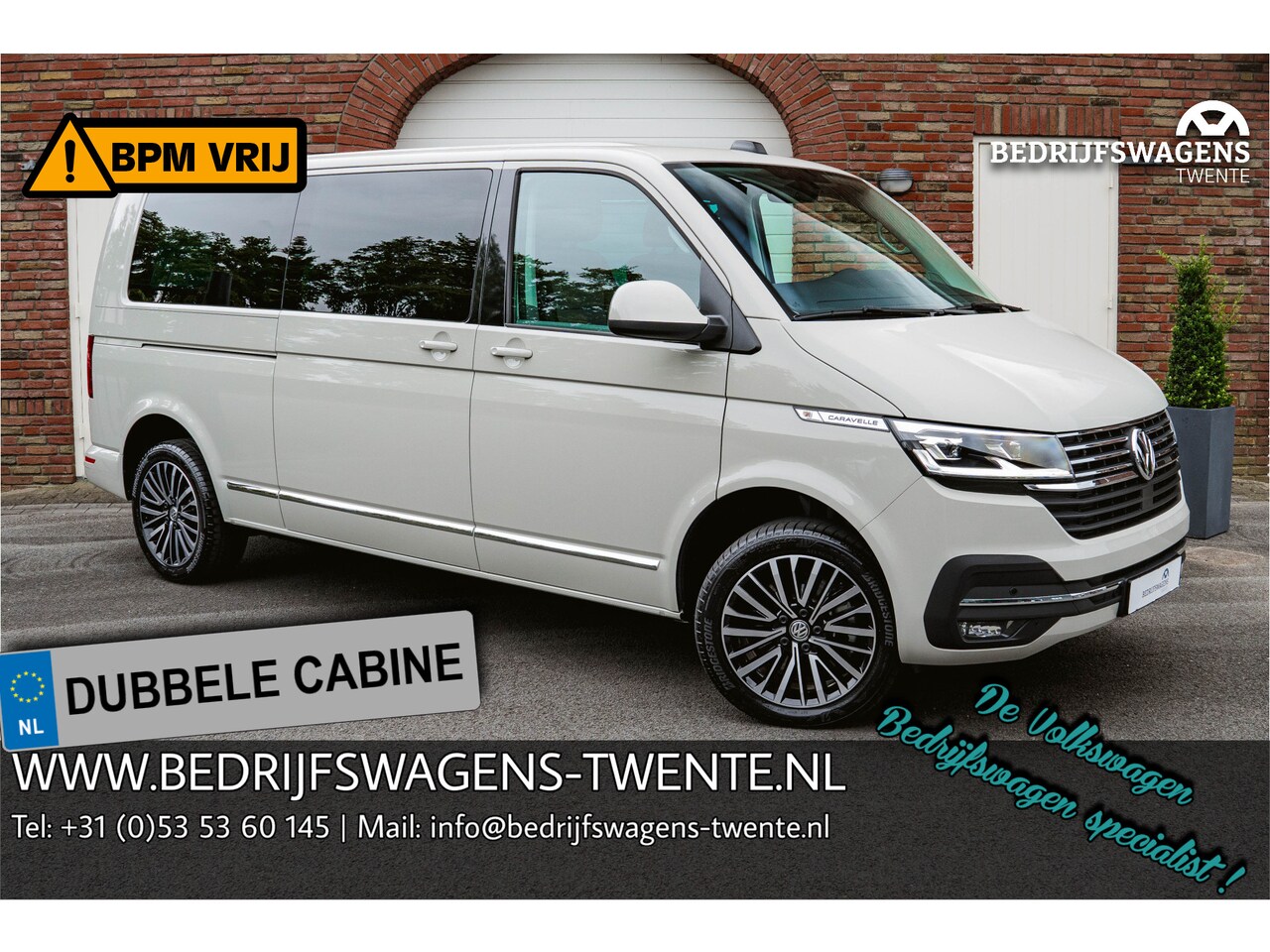 Volkswagen Transporter Caravelle - T6.1 2.0 TDI 204 PK DSG L2H1 A-KLEP ACC | LED | Leder | Side Assist | Privacy glass | - AutoWereld.nl