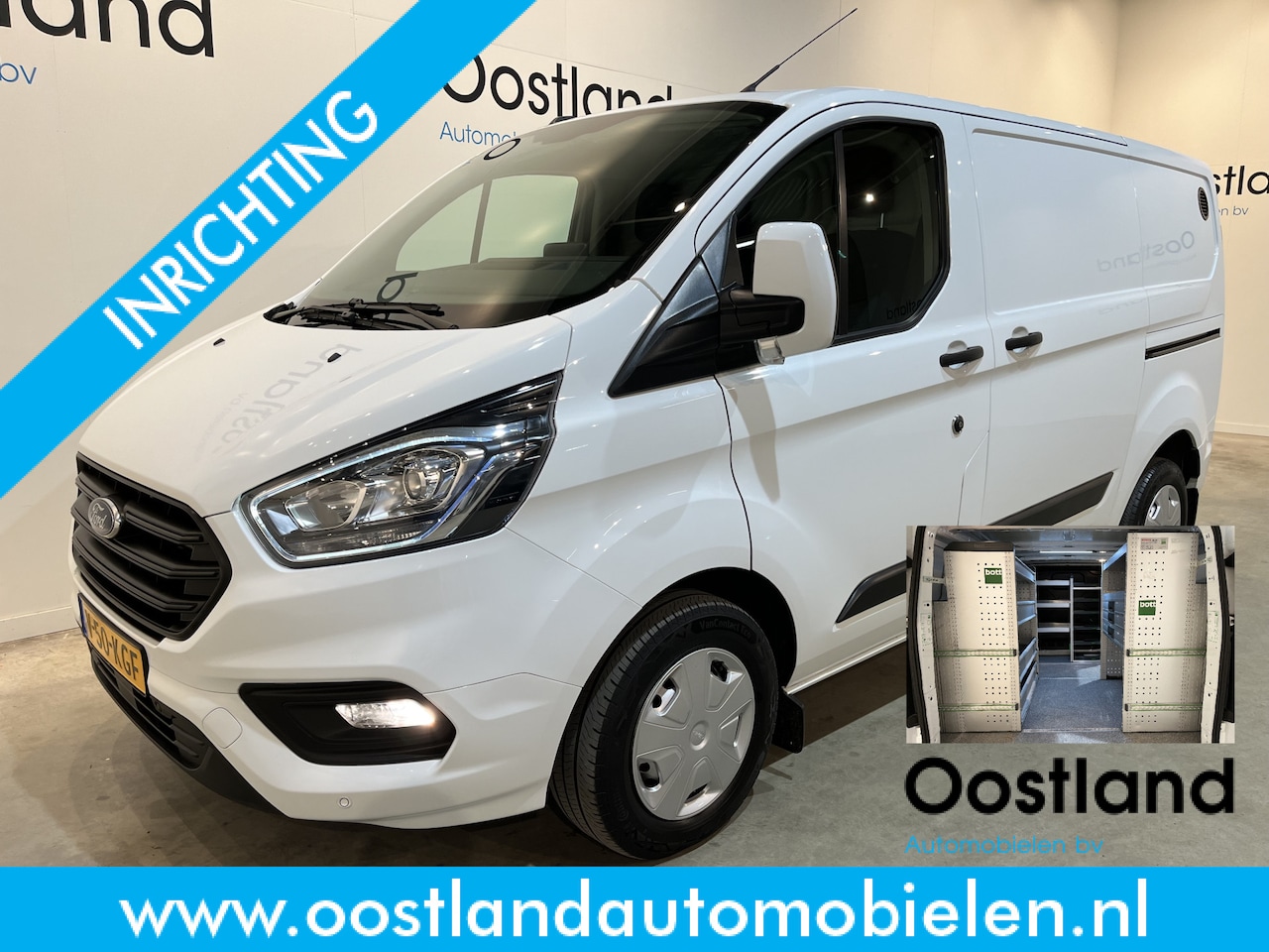 Ford Transit Custom - 300 2.0 TDCI L1H1 Trend 130 PK / Servicebus / Bott Inrichting / Euro 6 / Schuifdeur L + R - AutoWereld.nl