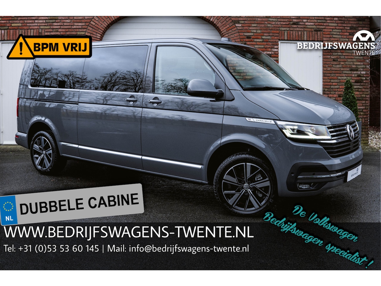 Volkswagen Transporter Caravelle - T6.1 2.0 TDI 204 PK DSG L2H1 A-KLEP ACC | LED | Leder | Side Assist | Privacy glass | - AutoWereld.nl