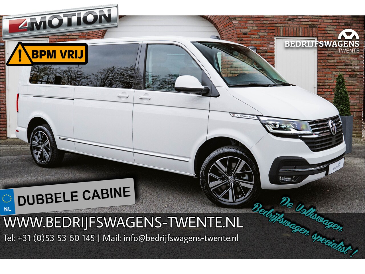 Volkswagen Transporter Caravelle - T6.1 Caravelle 204pk Highline 4-MOTION DSG L2H1 VOORRAAD ACC | LED | Leder | Side Assist | - AutoWereld.nl