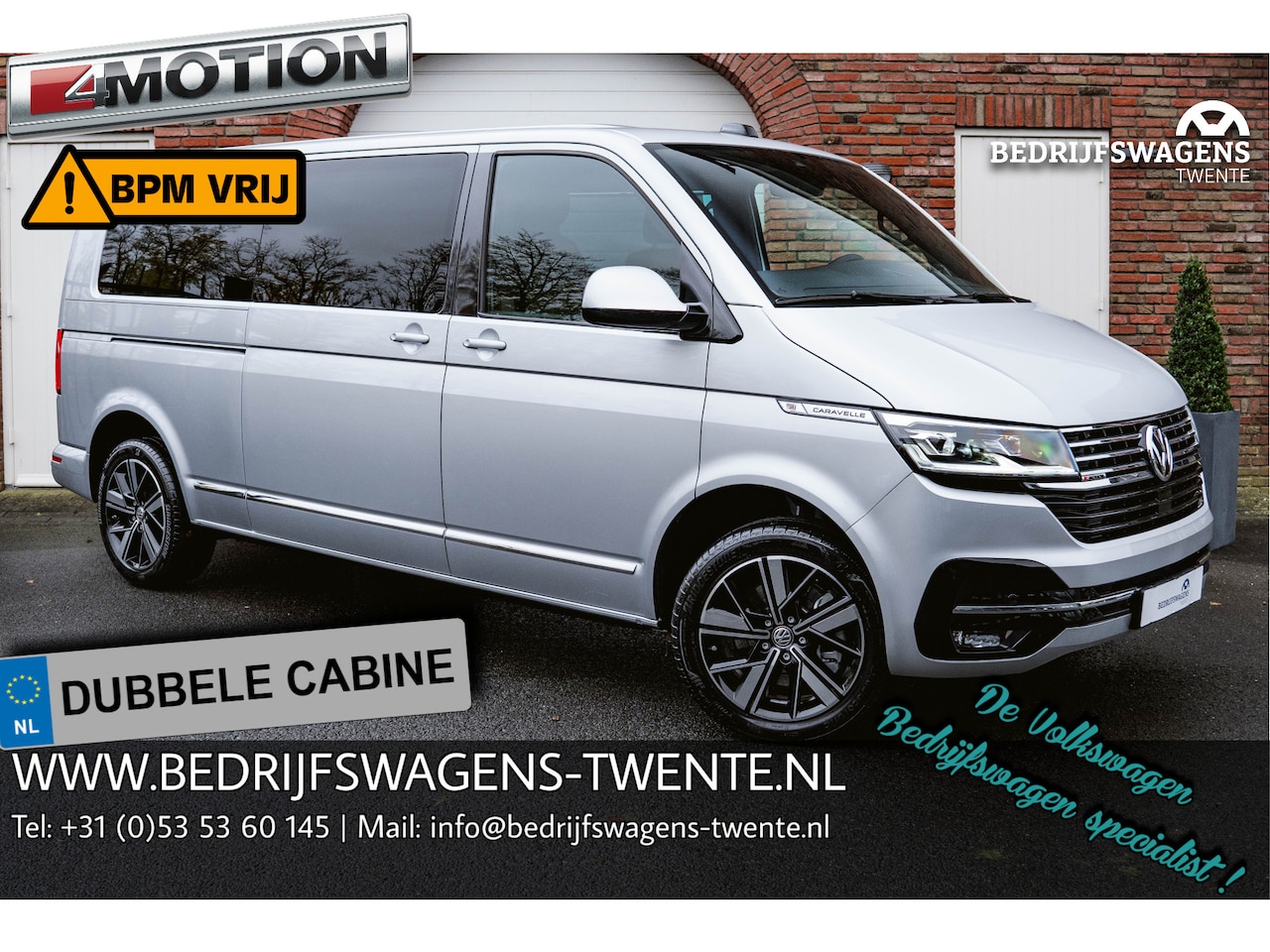 Volkswagen Transporter Caravelle - T6.1 Caravelle 204pk Highline 4-MOTION DSG L2H1 VOORRAAD ACC | LED | Leder | Side Assist | - AutoWereld.nl