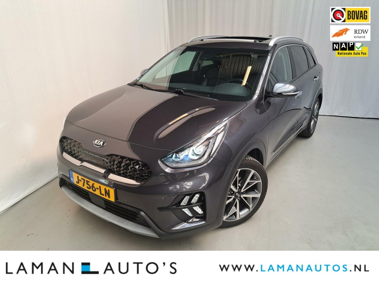 Kia Niro - 1.6 GDi 141pk Hybrid ExecutiveLine Aut. | Open dak Leder CarPlay JBL ECC Nav ACC 18" LMV L - AutoWereld.nl