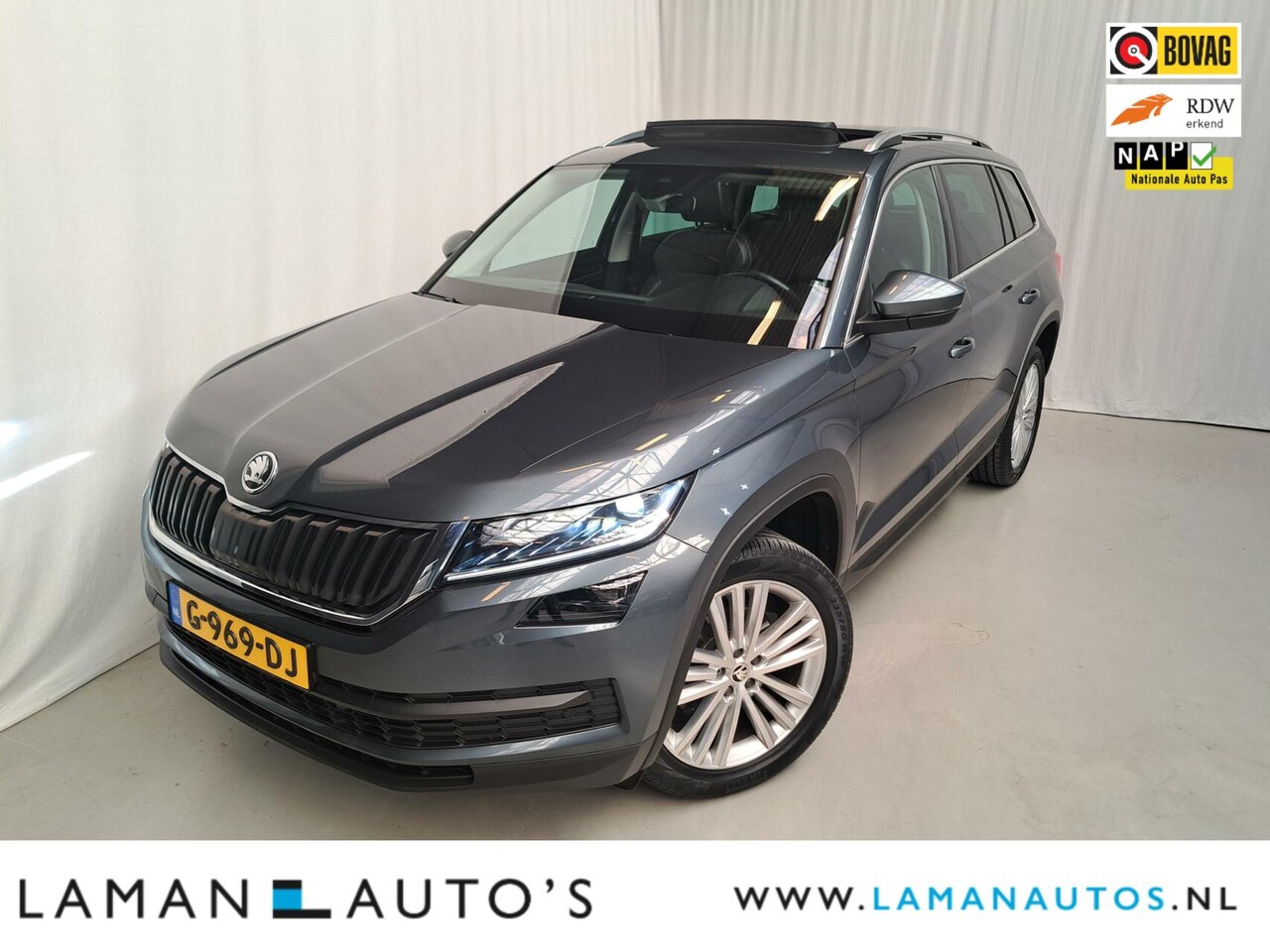 Skoda Kodiaq - 1.5 TSI 150pk DSG Style Business Aut. | Open dak Leder-Alcantara CarPlay Canton ECC Navi L - AutoWereld.nl