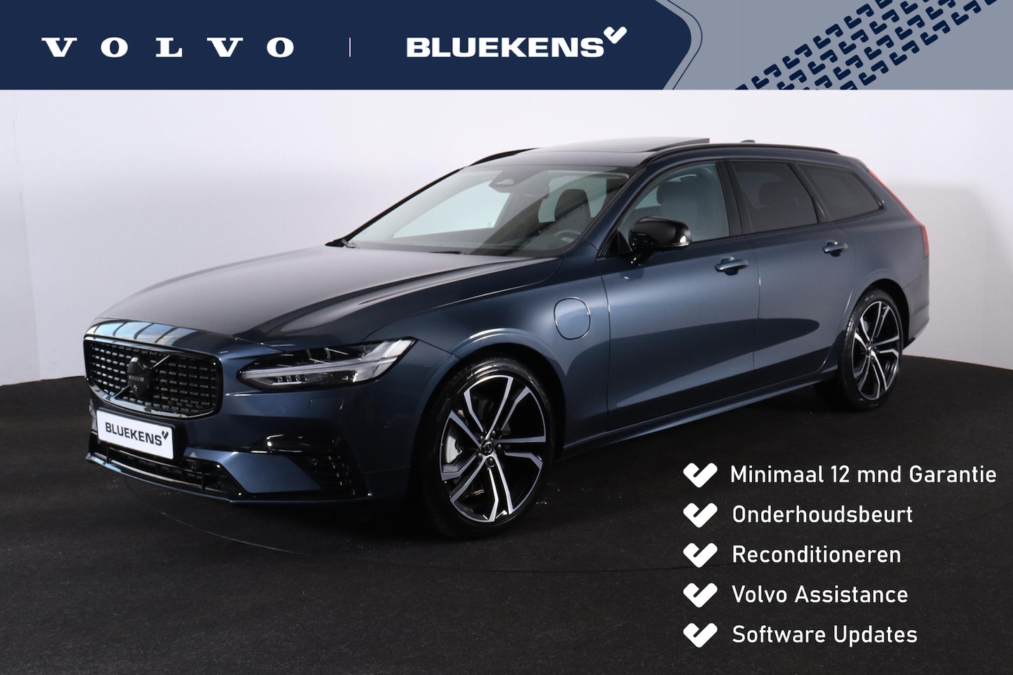 Volvo V90 - T6 Recharge AWD Ultimate Dark - Luchtvering - Panorama/schuifdak - IntelliSafe Assist & Su - AutoWereld.nl