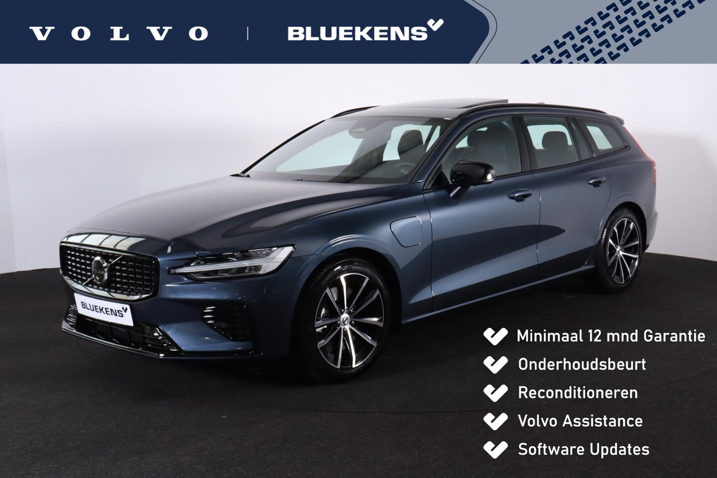 Volvo V60 - T6 Recharge AWD Plus Dark - Panorama/schuifdak - IntelliSafe Assist & Surround - 360° Came - AutoWereld.nl