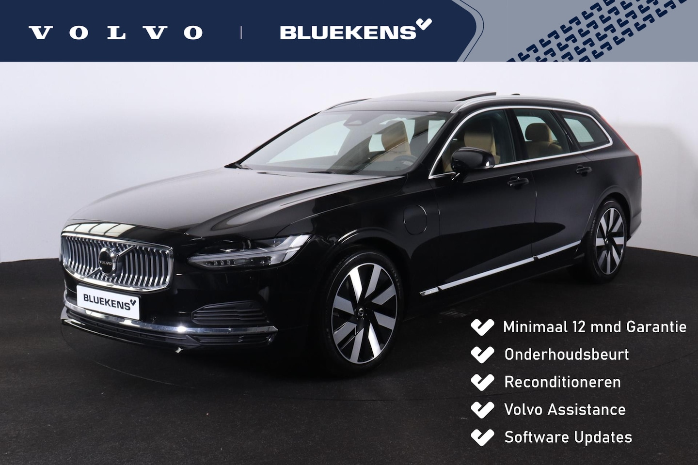 Volvo V90 - T6 Recharge AWD Plus Bright - Panoramisch schuif-/kanteldak - Intellisafe Assist/Surround - AutoWereld.nl