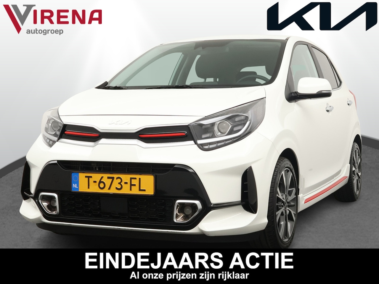 Kia Picanto - 1.0 T-GDi GT-Line 5p - Cruise Control - Leder - Climate Control - Navigatie - Apple/Androi - AutoWereld.nl