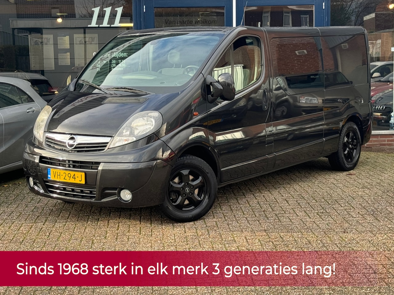 Opel Vivaro - 2.0 CDTI L2H1 DC EcoFLEX DUBBEL CABINE black optic! Navi l Airco l Cruise l Trekhaak l LMV - AutoWereld.nl