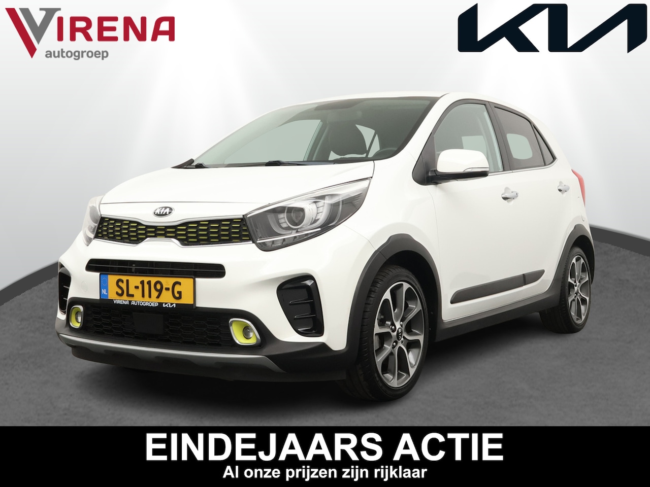 Kia Picanto - 1.0 T-GDI X-Line - Stoel en stuurverwarming - Navigatie - Draadloos opladen - 1e Eigenaar - AutoWereld.nl