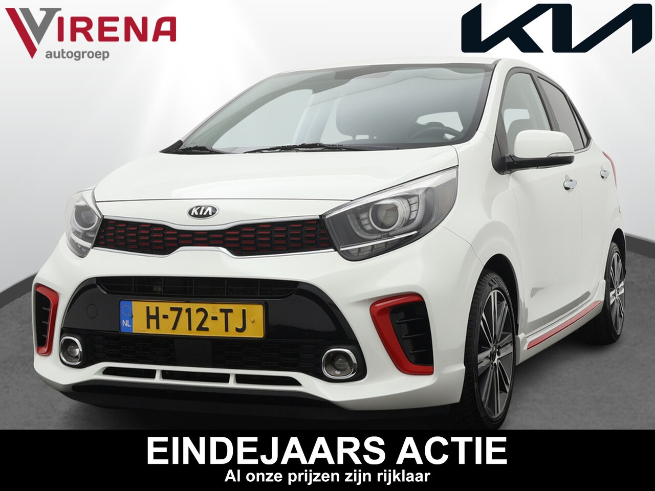 Kia Picanto - 1.0 T-GDI GT-Line 100 PK! - Cruise Control - Stoelverwarming - Climate Control - Navigatie - AutoWereld.nl