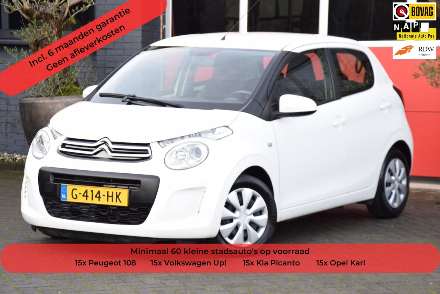 Citroën C1 - 1.0 VTi Feel 2019 Airco 5 Deurs Bluetooth 15x op voorraad! - AutoWereld.nl