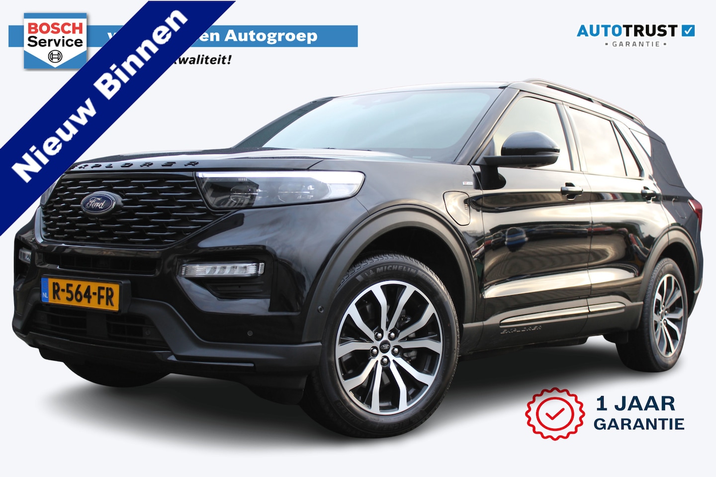 Ford Explorer - 3.0 V6 PHEV ST-Line 7P Trekhaak/360camera/Leer/Keyless/Winterpakket/Schuif-kanteldak/Geheu - AutoWereld.nl