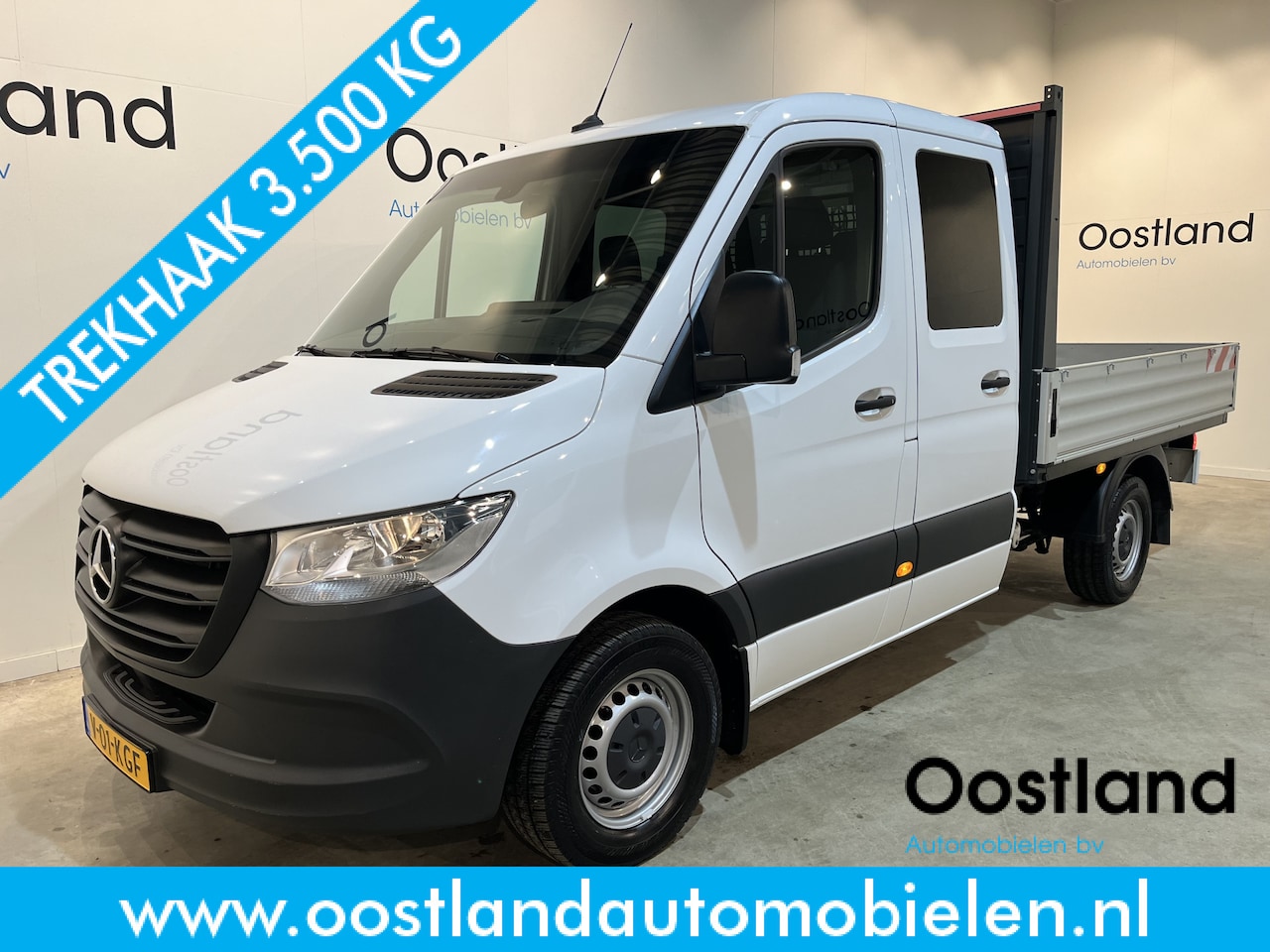 Mercedes-Benz Sprinter - 315 CDI L2 RWD DC Dubbel Cabine Open Laadbak / Euro 6 / Trekhaak 3500 KG / Airco / 12.000 - AutoWereld.nl