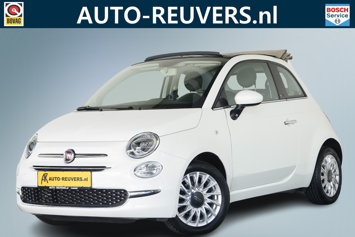 Fiat 500 C - 0.9 TwinAir Turbo Lounge / Opendak / Leder / Airco / Cruisecontrol - AutoWereld.nl