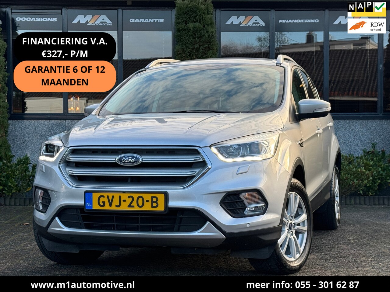 Ford Kuga - 1.5 EcoBoost Titanium | Airco | Navi | Trekhaak - AutoWereld.nl