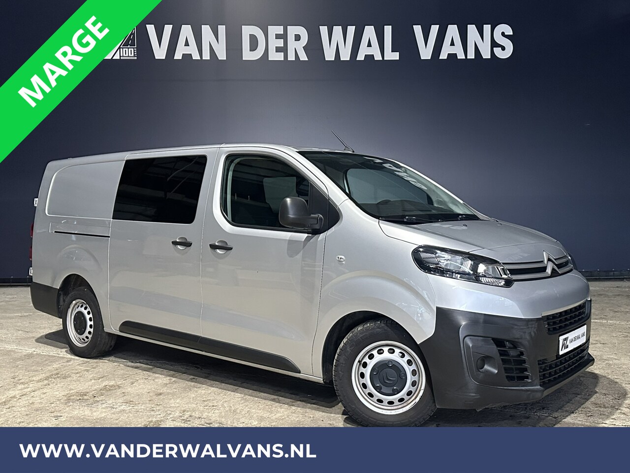 Citroën Jumpy - 2.0 BlueHDI **MARGE, GEEN BTW** 123pk L3H1 XL Dubbel cabine Euro6 Airco | Navigatie cruise - AutoWereld.nl