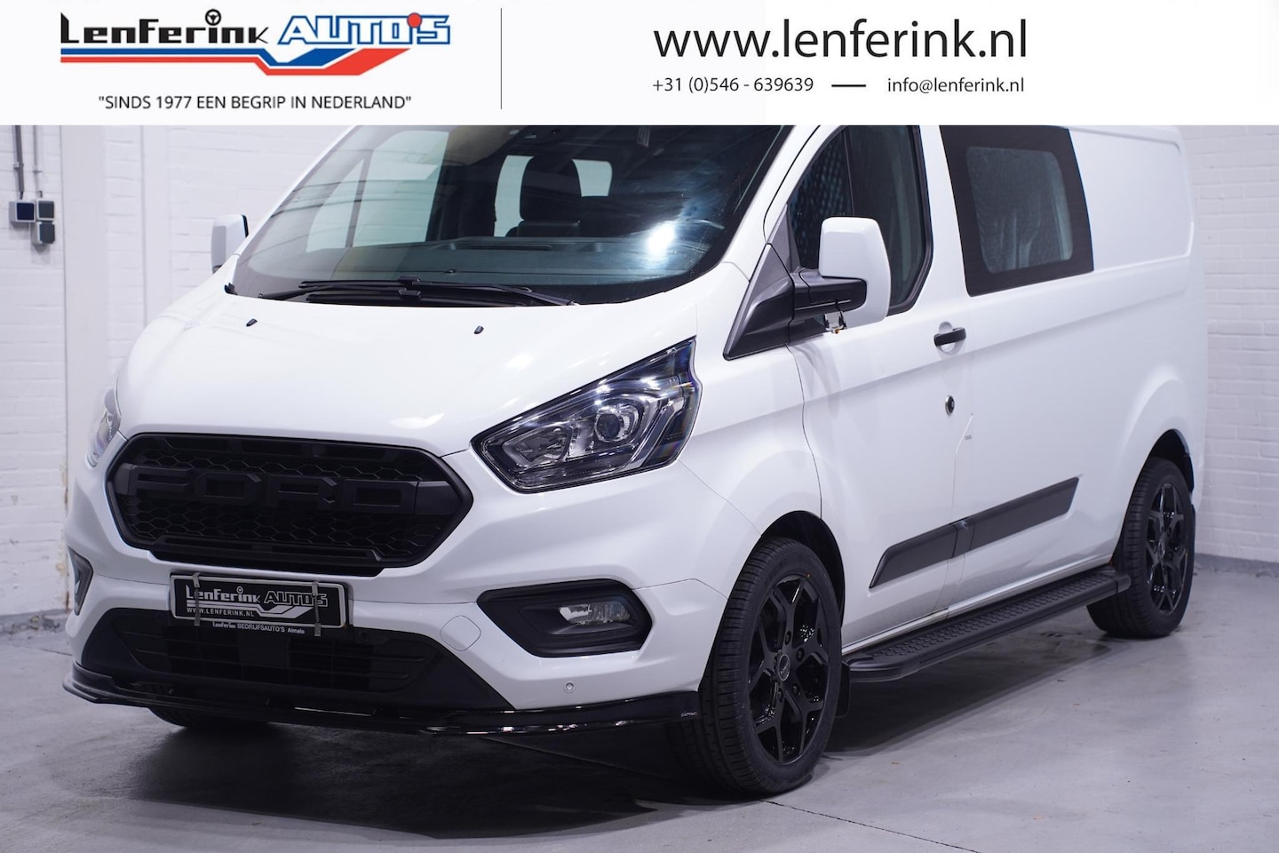 Ford Transit Custom - 2.0 TDCI 130 pk Dubbel Cabine Edition 6-Zits Navi, Camera, 18" LMV, Raptor Grille, Treepla - AutoWereld.nl