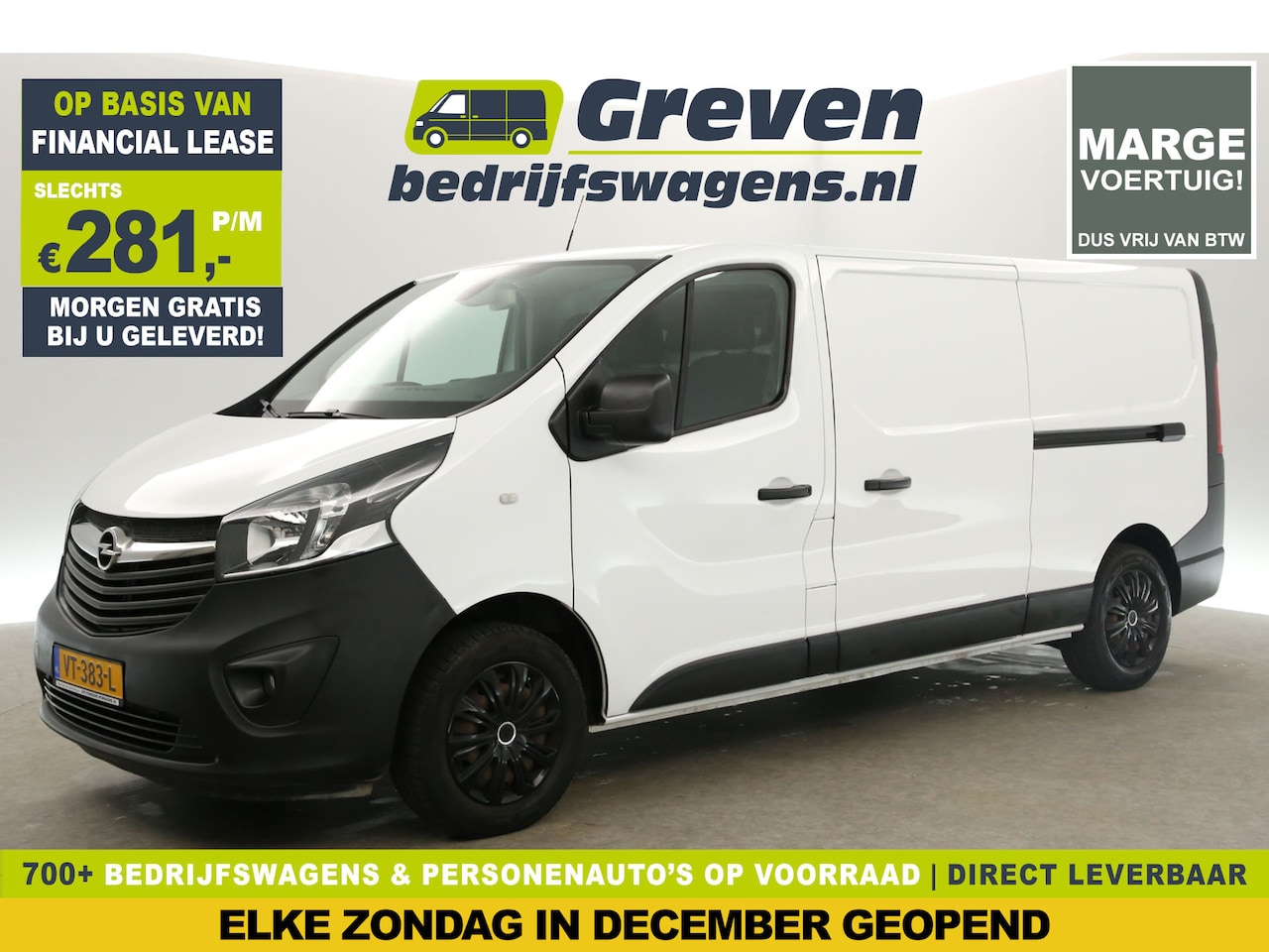 Opel Vivaro - 1.6 CDTI L2H1 Marge Airco Camera Cruise Navi 2xSchuifdeur PDC 3 Persoons Trekhaak - AutoWereld.nl