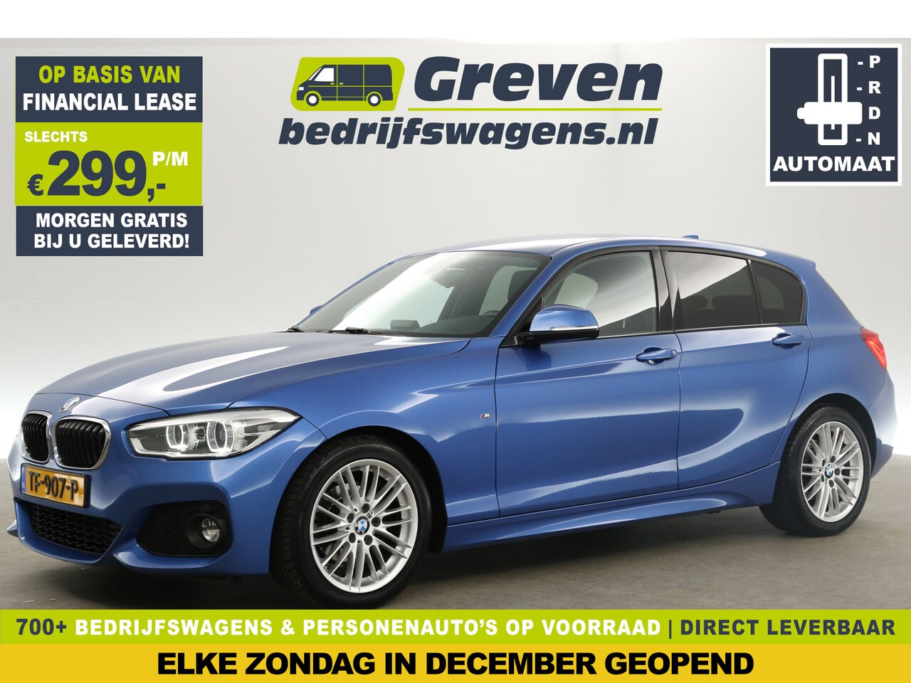 BMW 1-serie - 118i Edition M Sport 136PK Automaat Clima Cruise PDC LED Navi Leder 17"LMV - AutoWereld.nl