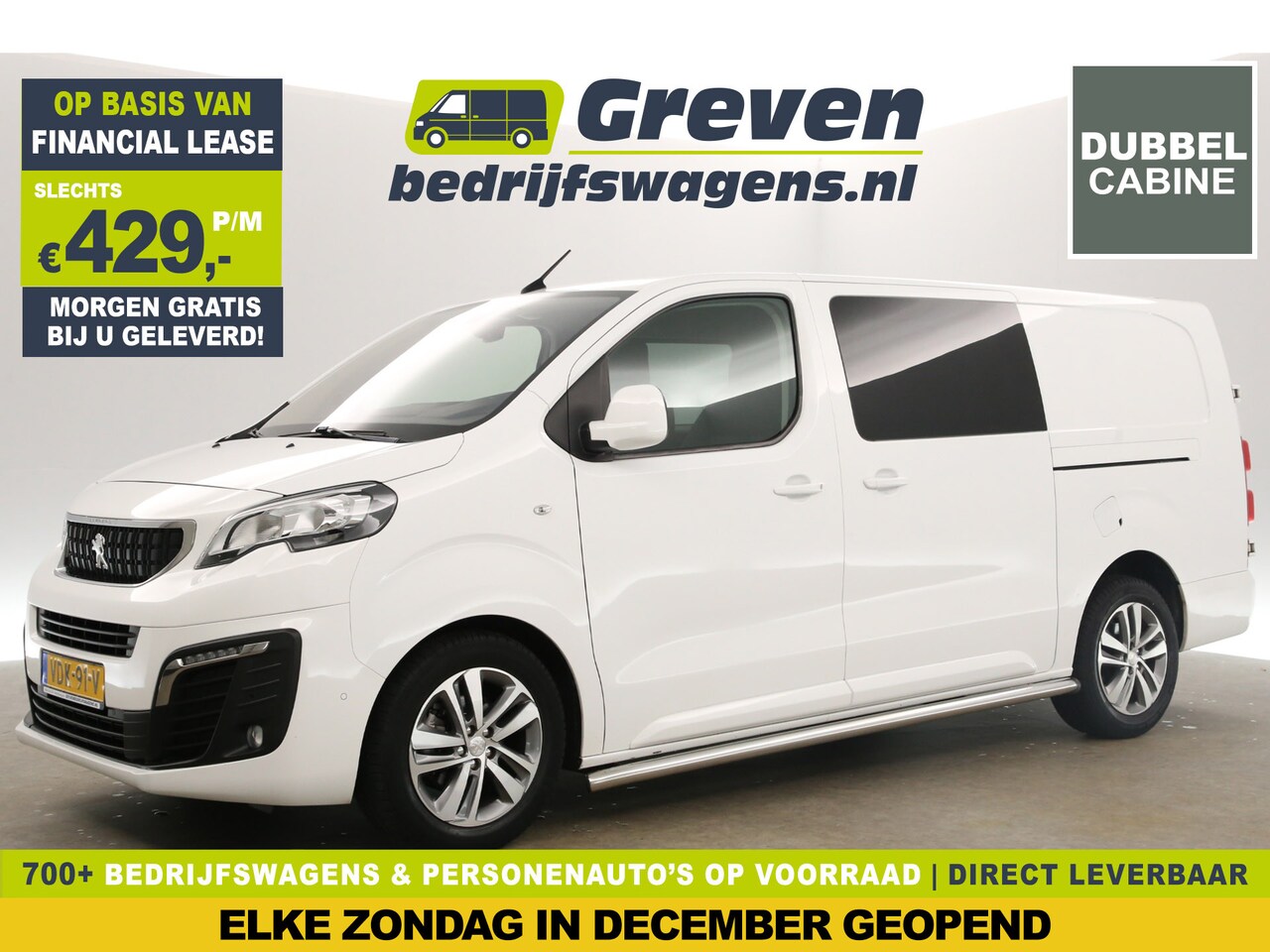 Peugeot Expert - 2.0 BlueHDI L3H1 180PK Automaat | Dubbele Cabine 2xSchuifdeur Airco Camera Carplay Cruise - AutoWereld.nl