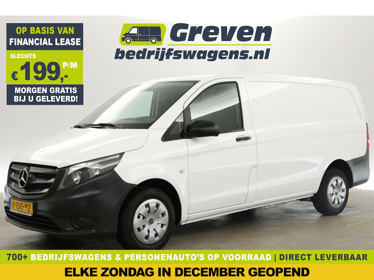 Mercedes-Benz Vito - 111 CDI Lang Airco Cruise Navigatie Bluetooth Schuifdeur Achterklep - AutoWereld.nl